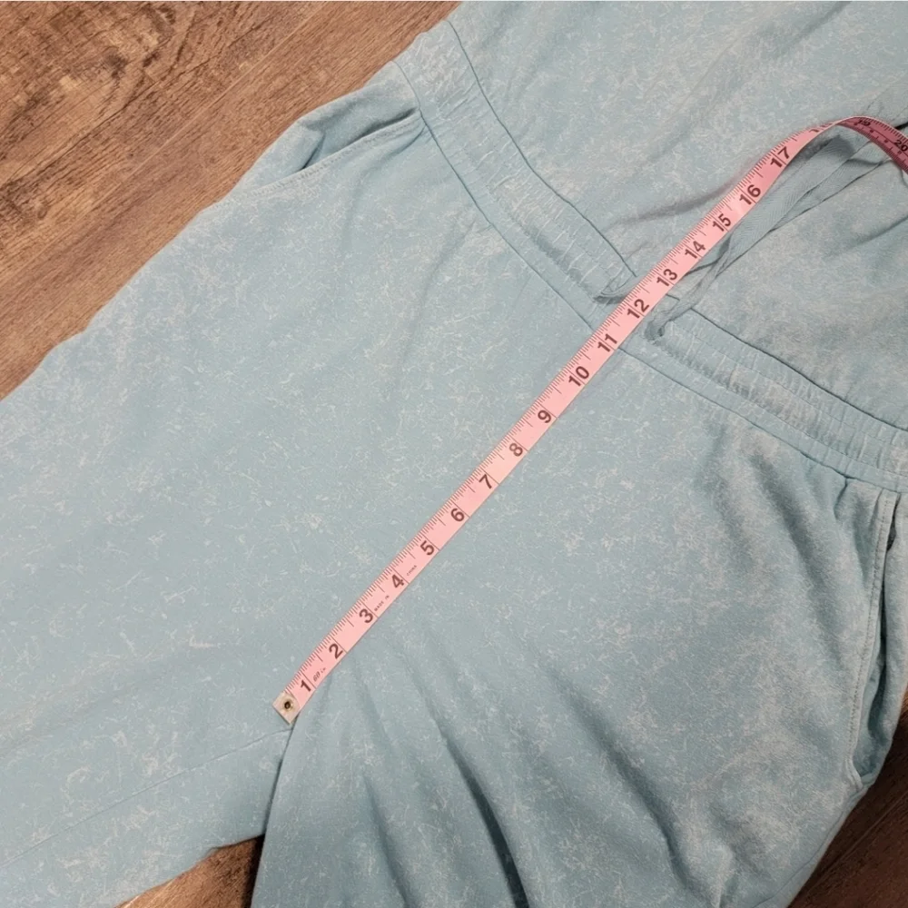 Calvin Klein Athletic Jumpsuit Romper Sleeveless Drawstring Waist Aqua NWT Large